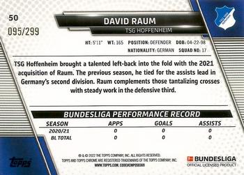 2021-22 Topps Chrome Bundesliga - Purple Refractors #50 David Raum Back