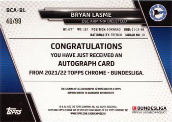 2021-22 Topps Chrome Bundesliga - Autographs Green Refractors #BCA-BL Bryan Lasme Back