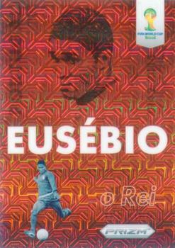 2014 Panini Prizm FIFA World Cup Brazil - Eusebio Tribute Prizms Blue Wave #T-EUS Eusebio Front