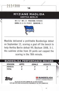 2021-22 Finest Bundesliga - Pink Refractor #14 Myziane Maolida Back