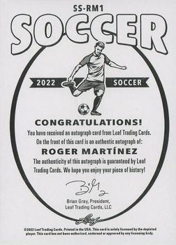 2022 Leaf Signature Series - Autographs Blue #SS-RM1 Roger Martínez Back