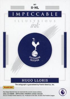 2021-22 Panini Impeccable Premier League - Illustrious Ink #II-HL Hugo Lloris Back
