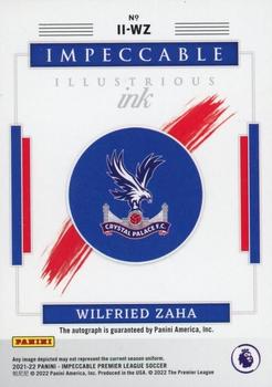 2021-22 Panini Impeccable Premier League - Illustrious Ink Silver #II-WZ Wilfried Zaha Back