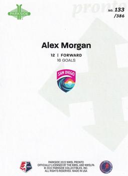 2022 Parkside NWSL Pronto #133 Alex Morgan Back