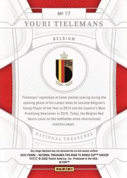 2022 Panini National Treasures FIFA Road to World Cup #17 Youri Tielemans Back