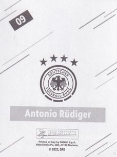 2022 Panini FIFA World Cup: Qatar 2022 Stickers DFB Team Germany #09 Antonio Rüdiger Back