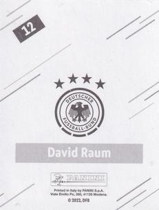 2022 Panini FIFA World Cup: Qatar 2022 Stickers DFB Team Germany #12 David Raum Back