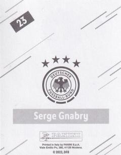 2022 Panini FIFA World Cup: Qatar 2022 Stickers DFB Team Germany #23 Serge Gnabry Back