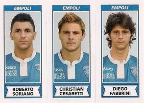 2010-11 Panini Calciatori Stickers #524 Roberto Soriano / Cristian Cesaretti / Diego Fabbrini Front