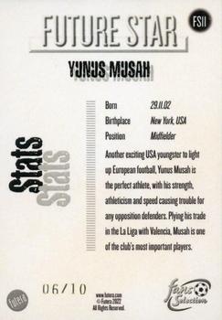 2021-22 Futera Fans' Selection Edition 2 - Future Star Silver #FS11 Yunus Musah Back