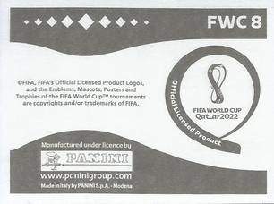 2022 Panini FIFA World Cup: Qatar 2022 Stickers (Blue Fronts w/ White Border) #FWC8 Ahmad Bin Ali Stadium Back