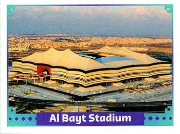2022 Panini FIFA World Cup: Qatar 2022 Stickers (Blue Fronts w/ White Border) #FWC14 Al Bayt Stadium Front