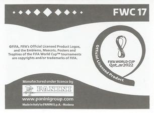 2022 Panini FIFA World Cup: Qatar 2022 Stickers (Blue Fronts w/ White Border) #FWC17 Lusail Stadium Back