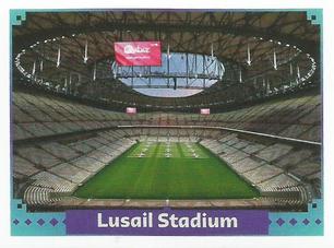 2022 Panini FIFA World Cup: Qatar 2022 Stickers (Blue Fronts w/ White Border) #FWC17 Lusail Stadium Front