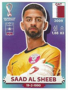 2022 Panini FIFA World Cup: Qatar 2022 Stickers (Blue Fronts w/ White Border) #QAT3 Saad Al Sheeb Front