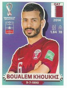 2022 Panini FIFA World Cup: Qatar 2022 Stickers (Blue Fronts w/ White Border) #QAT9 Boualem Khoukhi Front
