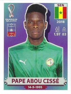2022 Panini FIFA World Cup: Qatar 2022 Stickers (Blue Fronts w/ White Border) #SEN6 Pape Abou Cisse Front