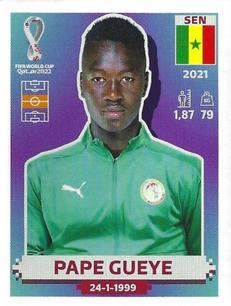 2022 Panini FIFA World Cup: Qatar 2022 Stickers (Blue Fronts w/ White Border) #SEN13 Pape Gueye Front