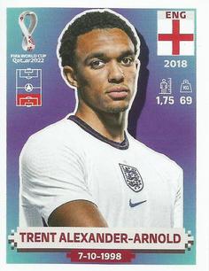 2022 Panini FIFA World Cup: Qatar 2022 Stickers (Blue Fronts w/ White Border) #ENG5 Trent Alexander-Arnold Front
