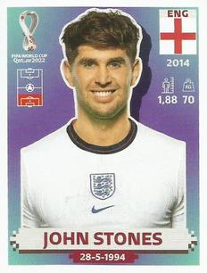 2022 Panini FIFA World Cup: Qatar 2022 Stickers (Blue Fronts w/ White Border) #ENG9 John Stones Front