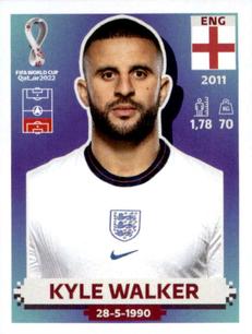 2022 Panini FIFA World Cup: Qatar 2022 Stickers (Blue Fronts w/ White Border) #ENG10 Kyle Walker Front