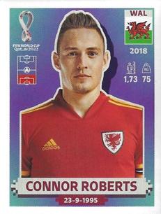 2022 Panini FIFA World Cup: Qatar 2022 Stickers (Blue Fronts w/ White Border) #WAL9 Connor Roberts Front