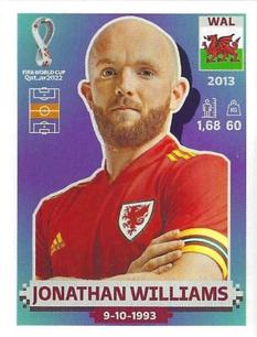 2022 Panini FIFA World Cup: Qatar 2022 Stickers (Blue Fronts w/ White Border) #WAL15 Jonathan Williams Front