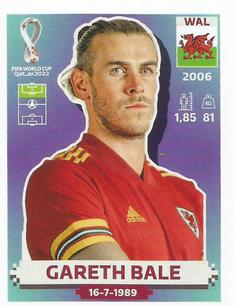 2022 Panini FIFA World Cup: Qatar 2022 Stickers (Blue Fronts w/ White Border) #WAL17 Gareth Bale Front