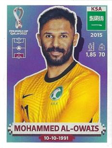 2022 Panini FIFA World Cup: Qatar 2022 Stickers (Blue Fronts w/ White Border) #KSA3 Mohammed Al-Owais Front