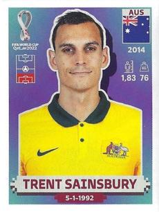 2022 Panini FIFA World Cup: Qatar 2022 Stickers (Blue Fronts w/ White Border) #AUS9 Trent Sainsbury Front
