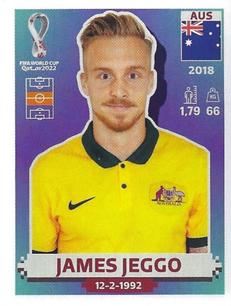 2022 Panini FIFA World Cup: Qatar 2022 Stickers (Blue Fronts w/ White Border) #AUS13 James Jeggo Front