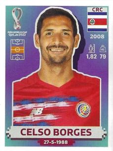 2022 Panini FIFA World Cup: Qatar 2022 Stickers (Blue Fronts w/ White Border) #CRC12 Celso Borges Front