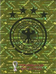 2022 Panini FIFA World Cup: Qatar 2022 Stickers (Blue Fronts w/ White Border) #GER2 Team Logo Front