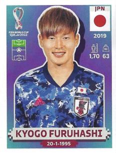 2022 Panini FIFA World Cup: Qatar 2022 Stickers (Blue Fronts w/ White Border) #JPN16 Kyogo Furuhashi Front