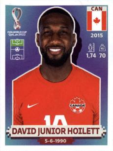 2022 Panini FIFA World Cup: Qatar 2022 Stickers (Blue Fronts w/ White Border) #CAN19 Junior Hoilett Front