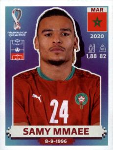 2022 Panini FIFA World Cup: Qatar 2022 Stickers (Blue Fronts w/ White Border) #MAR8 Samy Mmaee Front