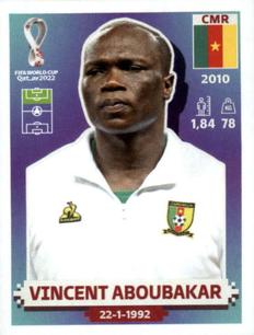 2022 Panini FIFA World Cup: Qatar 2022 Stickers (Blue Fronts w/ White Border) #CMR16 Vincent Aboubakar Front