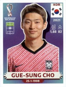 2022 Panini FIFA World Cup: Qatar 2022 Stickers (Blue Fronts w/ White Border) #KOR15 Cho Gue-sung Front
