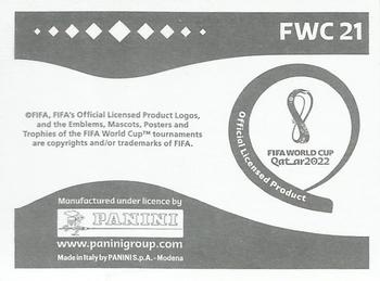 2022 Panini FIFA World Cup: Qatar 2022 Stickers (Blue Fronts w/ White Border) #FWC21 Brazil 1958 Back