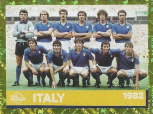 2022 Panini FIFA World Cup: Qatar 2022 Stickers (Blue Fronts w/ White Border) #FWC25 Italy 1982 Front