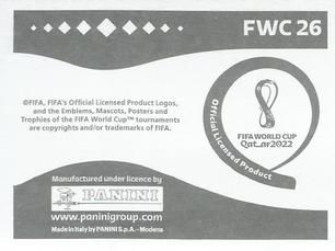 2022 Panini FIFA World Cup: Qatar 2022 Stickers (Blue Fronts w/ White Border) #FWC26 West Germany 1990 Back
