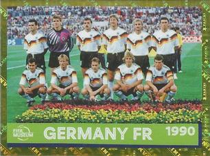 2022 Panini FIFA World Cup: Qatar 2022 Stickers (Blue Fronts w/ White Border) #FWC26 West Germany 1990 Front