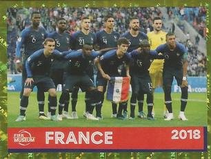 2022 Panini FIFA World Cup: Qatar 2022 Stickers (Blue Fronts w/ White Border) #FWC29 France 2018 Front