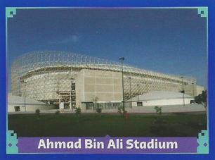 2022 Panini FIFA World Cup: Qatar 2022 Stickers (Blue Fronts w/ White Border) - Blue #FWC8 Ahmad Bin Ali Stadium Front