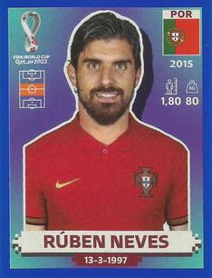 2022 Panini FIFA World Cup: Qatar 2022 Stickers (Blue Fronts w/ White Border) - Blue #POR16 Ruben Neves Front
