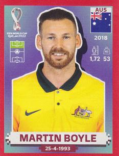 2022 Panini FIFA World Cup: Qatar 2022 Stickers (Blue Fronts w/ White Border) - Red #AUS16 Martin Boyle Front