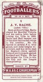 1997 Card Collectors Society 1914 Churchman's Footballers (Brown back) (reprint) #2 Joe Bache Back