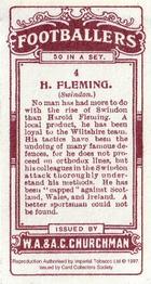 1997 Card Collectors Society 1914 Churchman's Footballers (Brown back) (reprint) #4 Harold Fleming Back