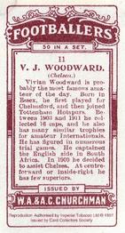 1997 Card Collectors Society 1914 Churchman's Footballers (Brown back) (reprint) #11 Vivian Woodward Back