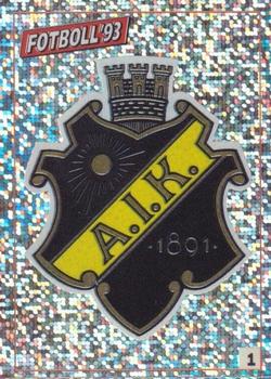 1993 Fotboll'93 #1 Badge Front